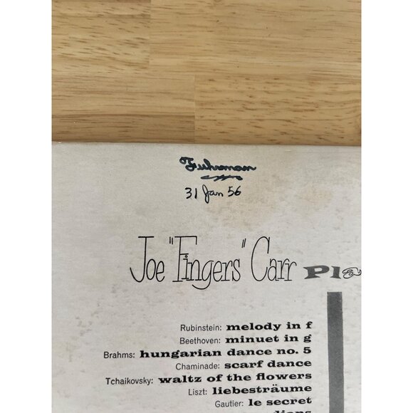 Joe Fingers Carr Plays The Classics Vinyl Record T-649 Vintage Album - Picture 4 of 5